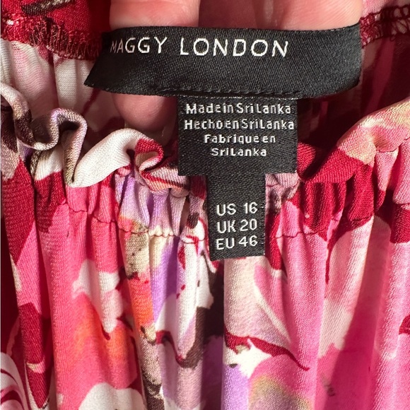 Maggy London Pink Floral Midi Dress - Picture 5 of 7